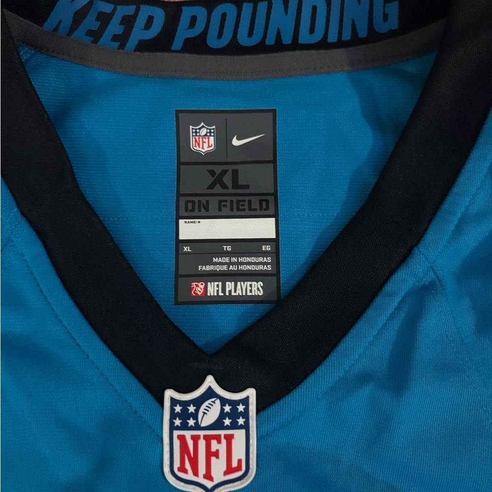 NFL Carolina Panthers Cam Newton Blue and Black Jersey Shirt SIGNED - Picture 2 of 4